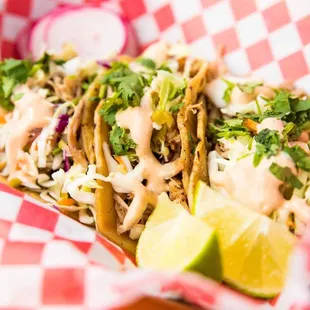 ows three tacos in a basket