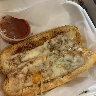 This is $6.50 garlic bread. Everything I&apos;ve had from Lil Ricci&apos;s Golden is excellent. But this ruined my entire experience thus time.