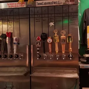 Craft beers on tap