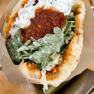 Spicy Fish Pita Sandwich