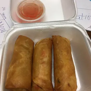 Crab rolls.