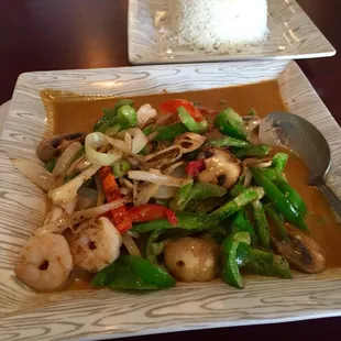 Pad ped with shrimp. Loved every bite.