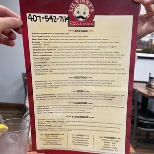 Menu side 1