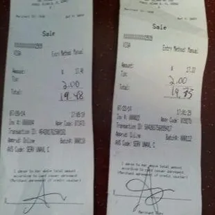 DELIVERY GUY wrote tip on my reciept. 2 times. July 20 &amp; 22. Be careful! I left it blank I hope they fired him! Bad service!