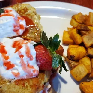 Strawberry stuffed French toast