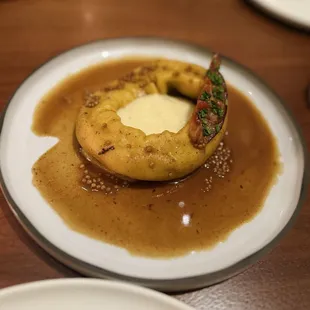 a plate of food on a table