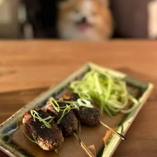 Beef Larb Skewers w/ quick pickle, glaze | 3 pc-$16