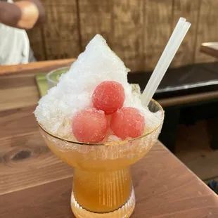 Watermelon Kakigori cocktail