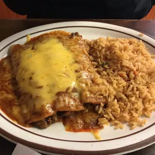 Beef enchiladas