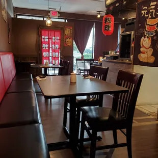 a view of the dining area