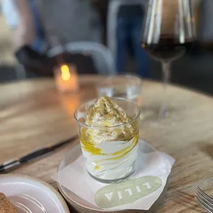 Italian Job - vanilla gelato with olive oil. Surprisingly delicious!