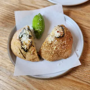 Focaccia with Green Garlic Butter