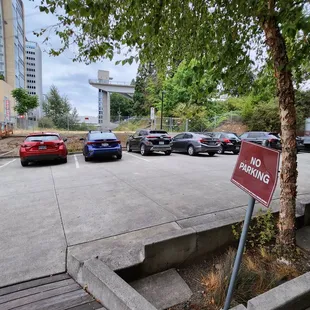 A few parking spots out front if you're lucky