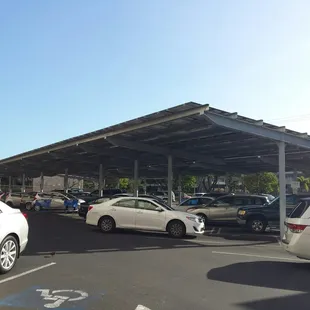 Some covered parking