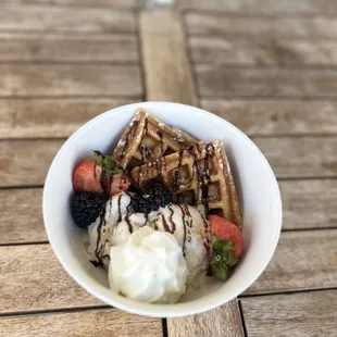 Belgian Waffle Sundae