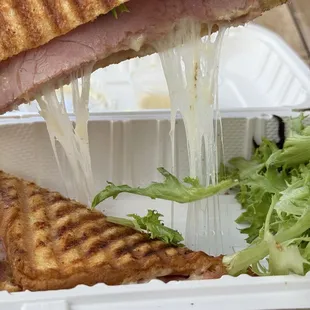 Cheese pull on my Monte Cristo