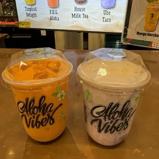 Thai tea &amp; Ube Horchata