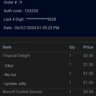 Reciept
