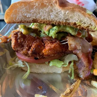 Spicy chicken sandwich