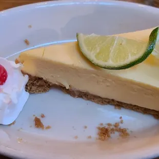 a slice of cheesecake on a plate