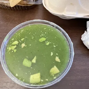 What I received as my guacamole