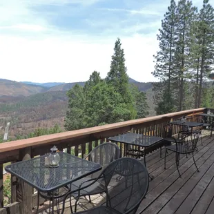 The wraparound deck off of the Dining and Great rooms