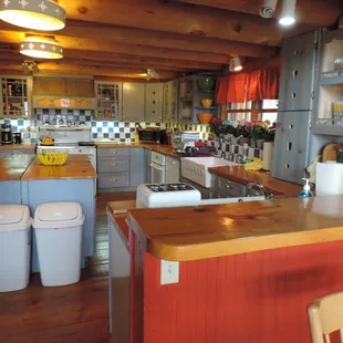 Large, open, fully equipped kitchen