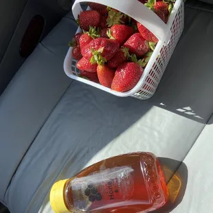 Strawberries and local honey :0)