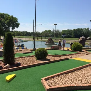 You can see the bumper boats in the background.