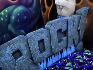 Rock of Ages black light mini golf