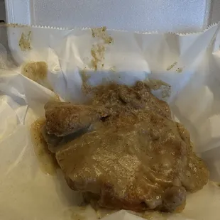 2 Pork Chops/ smothered