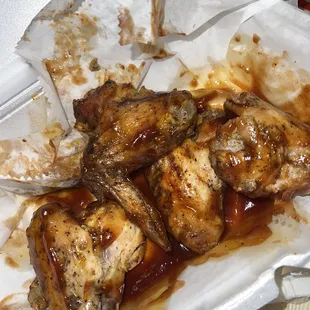 Bake barbecue chicken