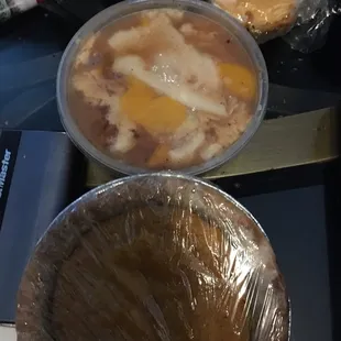Here&apos;s the sweet potatoes pie and the Southern Peach Cobbler