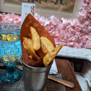 Fries (aka potato wedges) ... Simply satisfying.