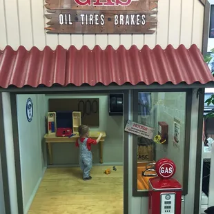 Gas station playhouse