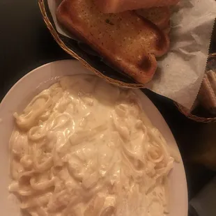 Fettuccine Alfredo with shrimp, seriously, it would take 3 people to eat this creamy deliciousness!!