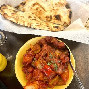 Chilli Chicken w/ naan