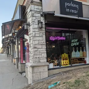 the front of the restaurant