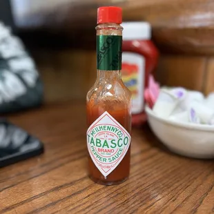 a bottle of tabasco sauce