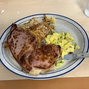 1/2 Ham breakfast with choice of bread