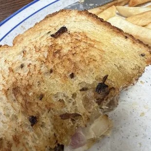 Half eaten patty melt sorry it was delicious lol