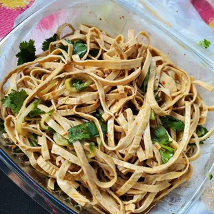 dried tofu salad...over priced