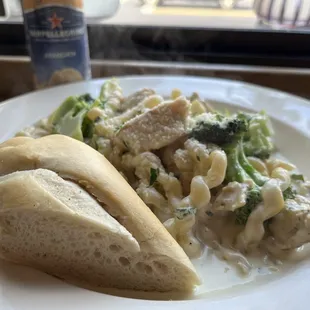 A few truffle flavor mushrooms for the mushroom Alfredo sauce takes it higher level