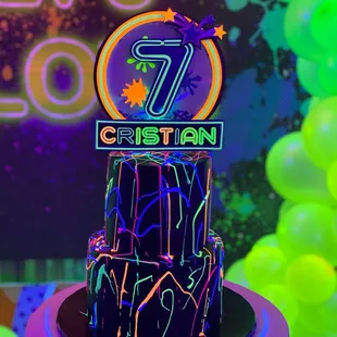Glow in the dark custom cake
