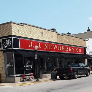 the exterior of a coffee shop