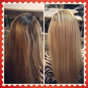 Balyage hair painting