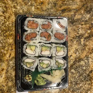 Spicy Crunchy Tuna Roll and California Roll