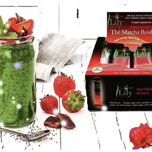 Organic matcha reishi packets