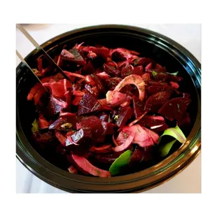 Grilled fennel and beet salad