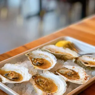 Roasted Oysters with Scampi Butter &amp; Lemon